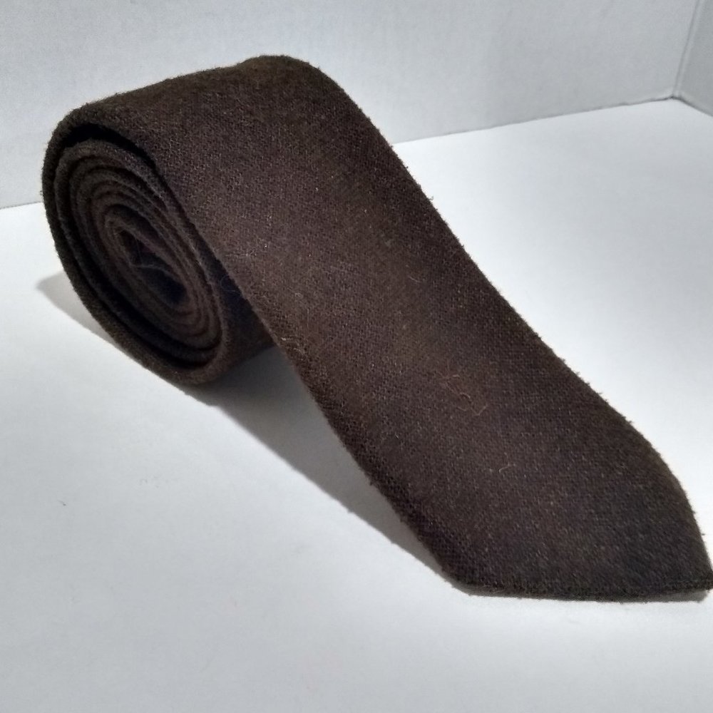 Yves Saint Laurent Men's Brown Wool Tie